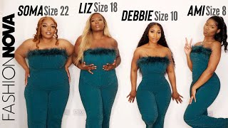 SIZE 8 vs 10 vs 18 vs 22 TRY ON SAME FASHIONNOVA PARTY SZN  WINTER OUTFITS [upl. by Aitnas]