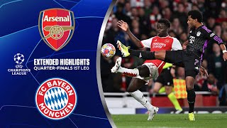 Arsenal vs Bayern Extended Highlights  UCL QuarterFinals 1st Leg  CBS Sports Golazo [upl. by Ainesej]