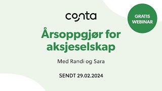 Webinar Årsoppgjør for aksjeselskap [upl. by Nohtahoj]