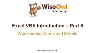 Excel VBA Introduction Part 6  Worksheets Charts and Sheets [upl. by Ylenats]