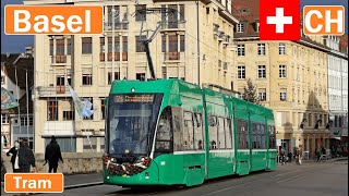 BASEL TRAMS  Basel Straßenbahn 2022 4K [upl. by Morel]