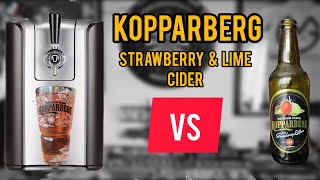 Kopparberg strawberry amp lime cider 4  Perfect draft Vs Bottle  comparison  review No 1488 [upl. by Analle]