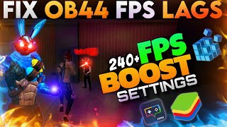 FIX Low FPS Lag Problem After OB44 Update Free Fire PC Sensitivity Settings  Bluestacks 5  MSI 5 [upl. by Coben]