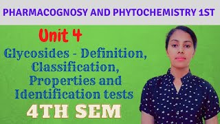 Glycosides in Pharmacognosy  Definition Classification Properties Identification tests  4th sem [upl. by Jump576]