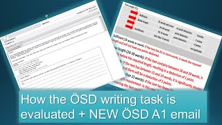 How the ÖSD writing task is evaluated  NEW ÖSD A1 email [upl. by Ninnahc]