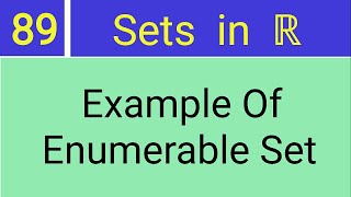 89 Example of Enumerable Set Denumerable Set amp Countable Set  By Sarfaraj Sir [upl. by Schreibman]