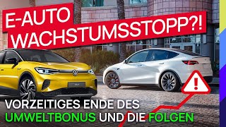 Elektroauto Wachstumsstopp Vorzeitiges Ende des Umweltbonus und die Folgen [upl. by Yrreiht]