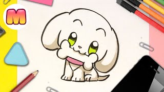 COMO DIBUJAR UN PERRO KAWAII 💖 Paso a Paso 💖 Dibujos de animales [upl. by Carlyn]