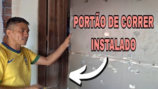 INSTALAMOS O PORTÃO DE CORRER DA ÁREA DE SERVIÇO AGORA FICOU MAIS PRÁTICO [upl. by Clarise]