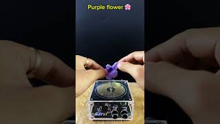 Tesla coil test with purple flower 🌺 [upl. by Airretnahs]