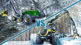 John Deere 1470G VS Ponsse Scorpion King [upl. by Artemla]