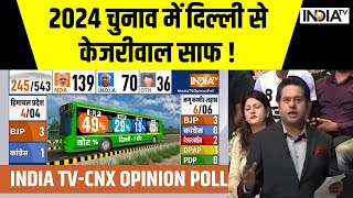 INDIA TVCNX OPINION POLL  2024 चुनाव में Delhi से केजरीवाल साफ  Lok Sabha Opinion Poll [upl. by Aihtnamas]