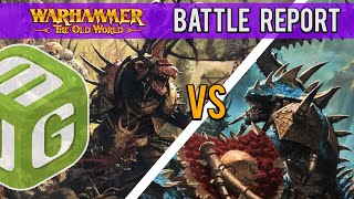 LEGACY Armies Skaven vs Lizardmen Warhammer The Old World Battle Report Ep 4 [upl. by Anayek]