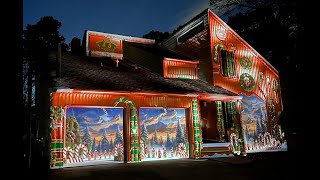 Luxedo House Projection Using AIGenerated Christmas Facades [upl. by Billen439]