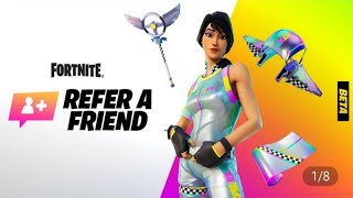 NEW REFER A FRIEND EVENT FREE SKIN PICKAXE amp MORE  FORTNITE [upl. by Tteltrab]