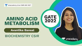 Amino Acid Metabolism  Biochemistry CSIR  GATE 2022  Avantika Bansal  Unacademy Live CSIR [upl. by Aicilif]