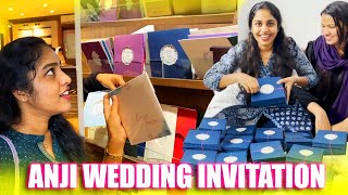 ANJI WEDDING INVITATION VLOG 😍 കല്യാണകത്തു കിട്ടി ❤️ [upl. by Regor]