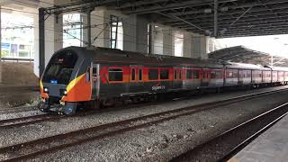 TestingHorn KTM Skypark Link Hyundai Rotem Class 83 EMU Set 30 departing at Subang Jaya [upl. by Ellette]