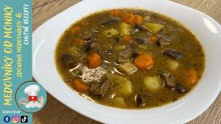 Hustá HUBOVÁ POLIEVKA  jednoduchý recept na chutnú hubovú polievku  Mushroom Soup [upl. by Latsyk]