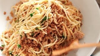 Spaghetti with Tuna Lemon and Breadcrumbs  Everyday Food with Sarah Carey [upl. by Aronael]