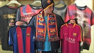 MA COLLECTION DE MAILLOTS DU BARCA  TeamNeymar [upl. by Herra]