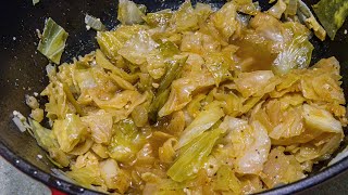 Southern Smothered Cabbage  Southern Fried Cabbage recipe  How to make Smothered Cabbage [upl. by Germana]