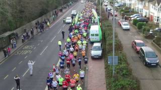 Start of the Tunbridge Wells Half Marathon 19th Feb 2017 [upl. by Ahsile]