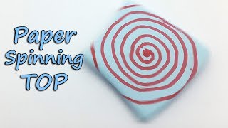 Paper Spinning Top  How to make an Origami Spinning Top step by step [upl. by Nimsaj]