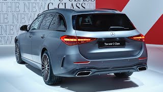 NEW Mercedes CClass 2022 ESTATE  PRICES amp details exterior interior [upl. by Marl]