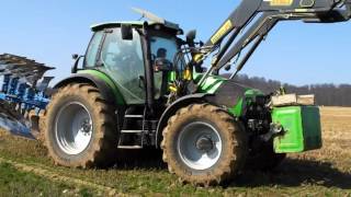 Deutz Fahr Agrotron 150 beim Pflügen 2012 [upl. by Uaerraj647]