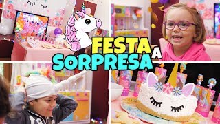 FESTA UNICORNO 🦄 A SORPRESA con le Party PopTeenies [upl. by Jahn604]