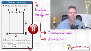 Produit scalaire avec une décomposition ♦ Méthode très efficace ♦ Première spécialité maths [upl. by Cynera]