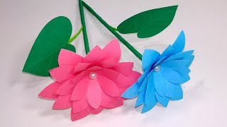 Stick FlowerStick Flowers Making Ideas Step By Step at Home Paper FlowersJarines Crafty Creation [upl. by Tybalt]