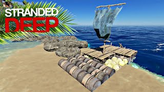 STRANDED DEEP 04  CONSTRUINDO MINHA JANGADA [upl. by Nylhsa395]