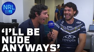 Jordan McLeans postgame plans In the Sheds  NRL on Nine [upl. by Osbourne]