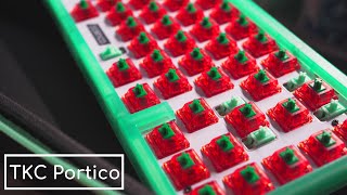 TheKeyCompany Portico Full Build  Tangerine Switches 67g [upl. by Grearson]