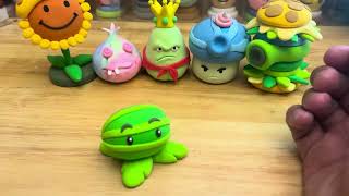 Watermelon Cattail Clay Handmade Plants vs Zombies Hybrid Watermelon Cattail HandmadeDIY [upl. by Ecirrehs207]