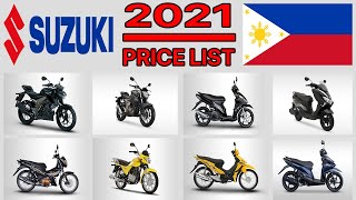 SUZUKI MOTORCYCLE PRICE LIST IN PHILIPPINES 2021 [upl. by Bord]