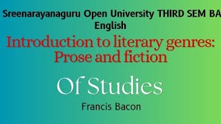 OF Studies  Francis Bacon  Short Summary [upl. by Amadeus]