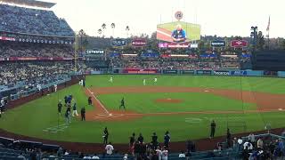 Jacob Batalon Ned Leeds From SpiderMan Throws Ceremonial First Pitch [upl. by Eel]