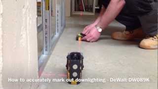 How To Mark Out Down Lighting Positions  DeWalt DW089K [upl. by Ogden256]