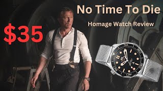 PAULAREIS 35 JAMES BOND OMEGA SEAMASTER ‘NO TIME TO DIE’ Homage Watch REVIEW [upl. by Hamann224]