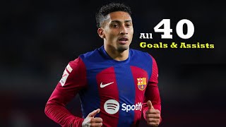 Raphinha All 40 Goals and Assists For Barcelona So Far [upl. by Bleier783]