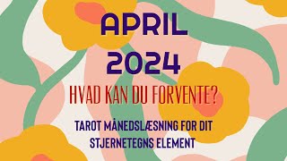 🪻🌷 APRIL MÅNED 🌷🪻 Jord 🌱 Vand 🌊 Luft 🌬️ Ild 🔥 Tarot element måneds læsning [upl. by Aronek969]