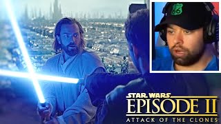 Star Wars Theory REACTS Kenobi vs Padawan Anakin Skywalker Training Duel [upl. by Twum]