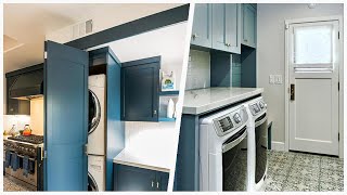 75 Laundry Room With Blue Cabinets And Quartzite Countertops Design Ideas Youll Love ♡ [upl. by Pentha]