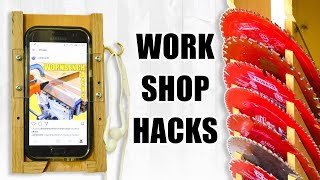 5 Quick WORKSHOP Hacks  Woodworking Tips and Tricks [upl. by Aicram557]