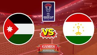 Jordan vs Tajikistan  AFC Asian Cup 2024 Qatar  eFootball PES Gameplay PC HD [upl. by Akaenahs443]