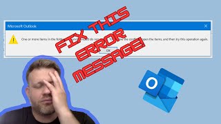 How to fix this Outlook Calendar error message One or more items in the folder you synchronized [upl. by Ettenom]