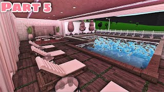 Bloxburg Modern Barbie Dreamhouse Speedbuild Part 55 Lightings [upl. by Erdnuaed985]